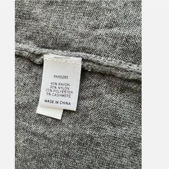Express Gray Open Drape Front Cardigan Lightweight Medium Waterfall - Picture 6 of 6